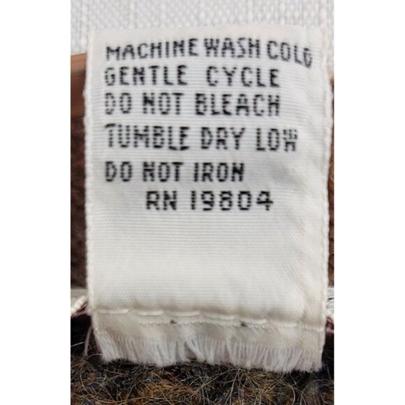 New Expressions 80's Vintage Bobbie Brooks Large Sweater Brown Yellow Wool Blend - Picture 4 of 6